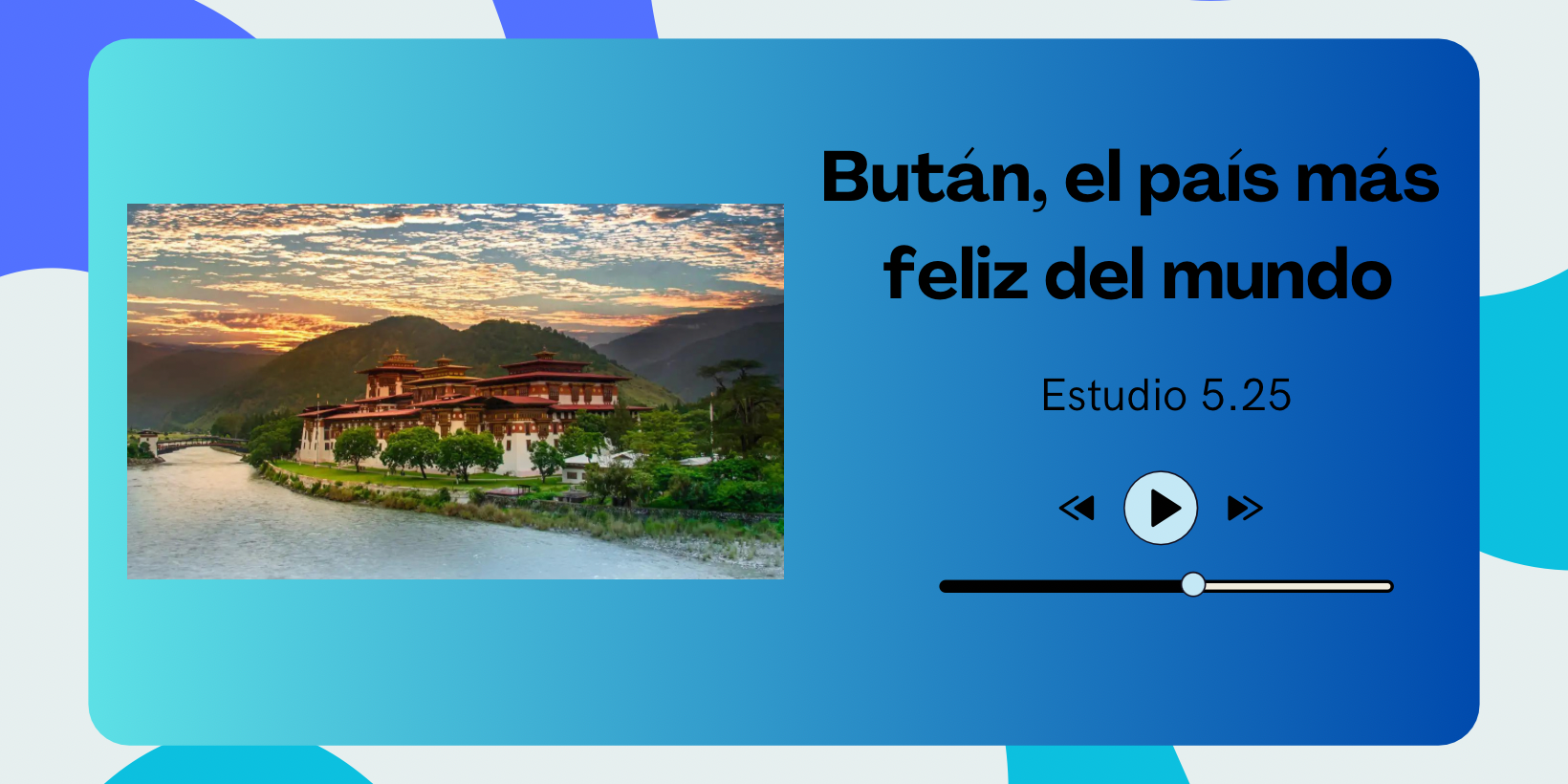 01×05 Bután se encuentra sobre algunas de las montañas más elevadas del planeta, las montañas del Himalaya y es posible que sea justamente esa cercanía con el cielo una de las claves para que este país se considere un paraíso terrenal. Con apenas un millón de habitantes, este país de grandes paisajes y viejas tradiciones se caracteriza por algo bastante más inusual, y es que en Bután los resultados que confirman si el país va bien o no no se basan en su PIB, sino por su índice de Felicidad Nacional. Es por esto que se le conoce como uno de los países más felices de la tierra. Sin embargo, no conocemos mucho más de este país y por eso hoy quiero que le dediquemos un programa.